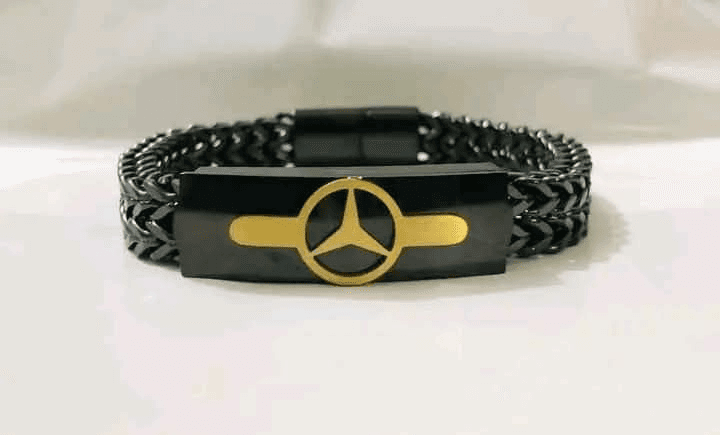 Mercedes Stainless Steel Men’s Bracelet golden