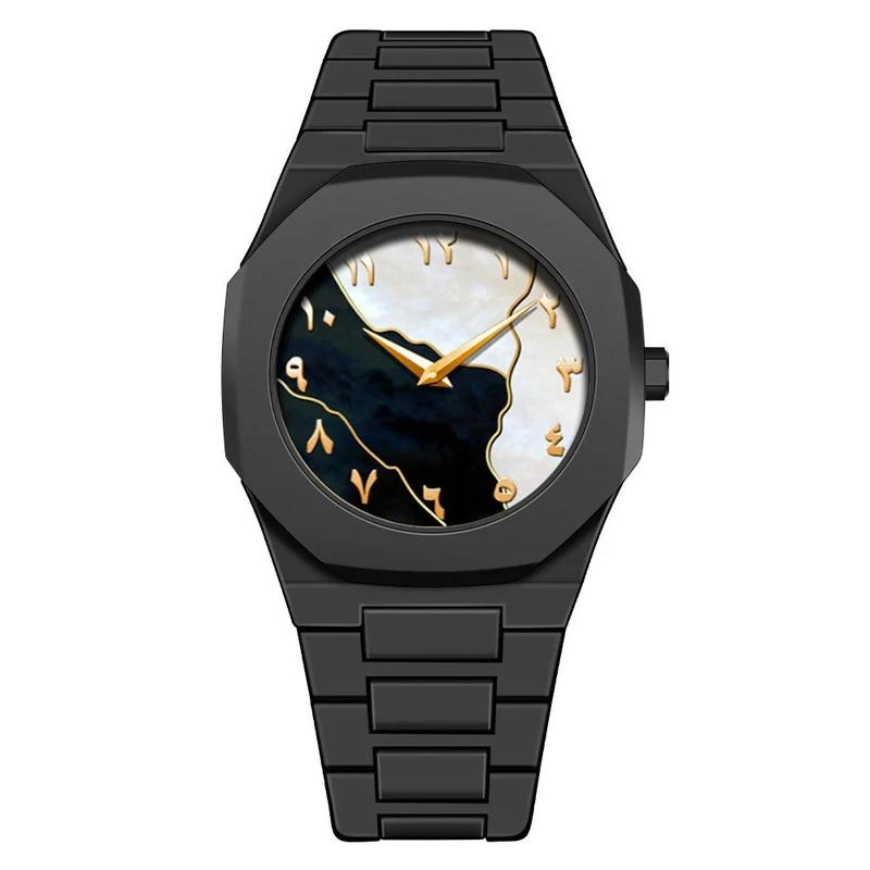 ARABIC BLACK AURA WATCH(Black Dial)