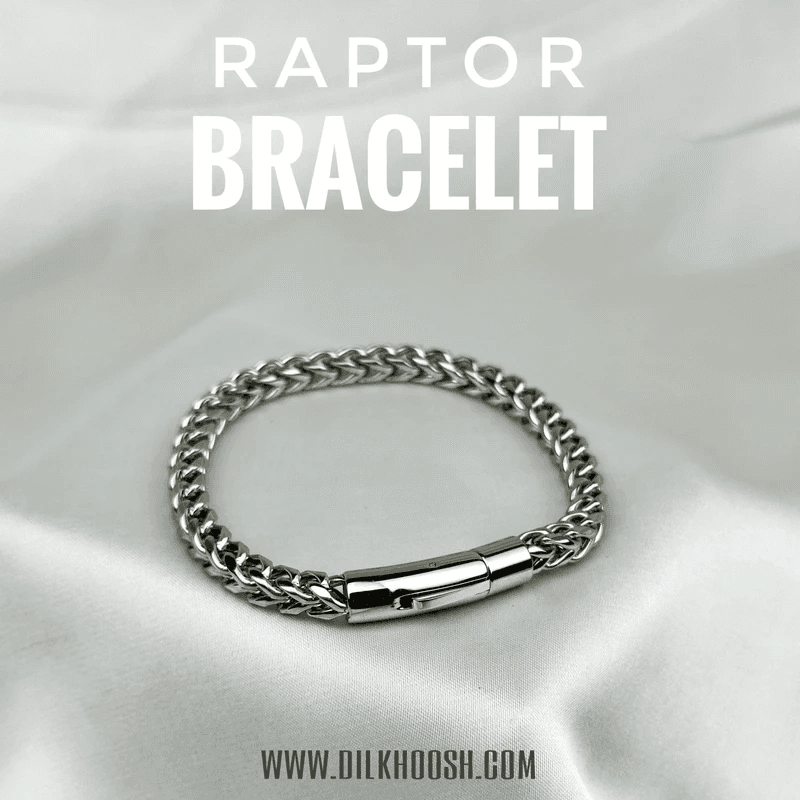 Luxurious Vintage Link Chain Men’s Stainless Steel Bracelet- Silver