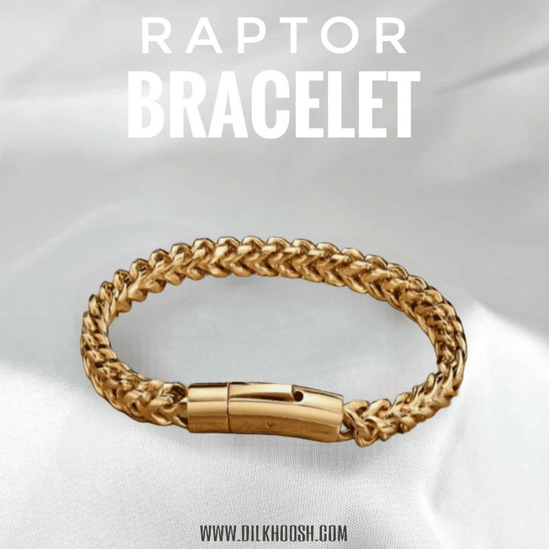 Luxurious Vintage Link Chain Men’s Stainless Steel Bracelet- Golden